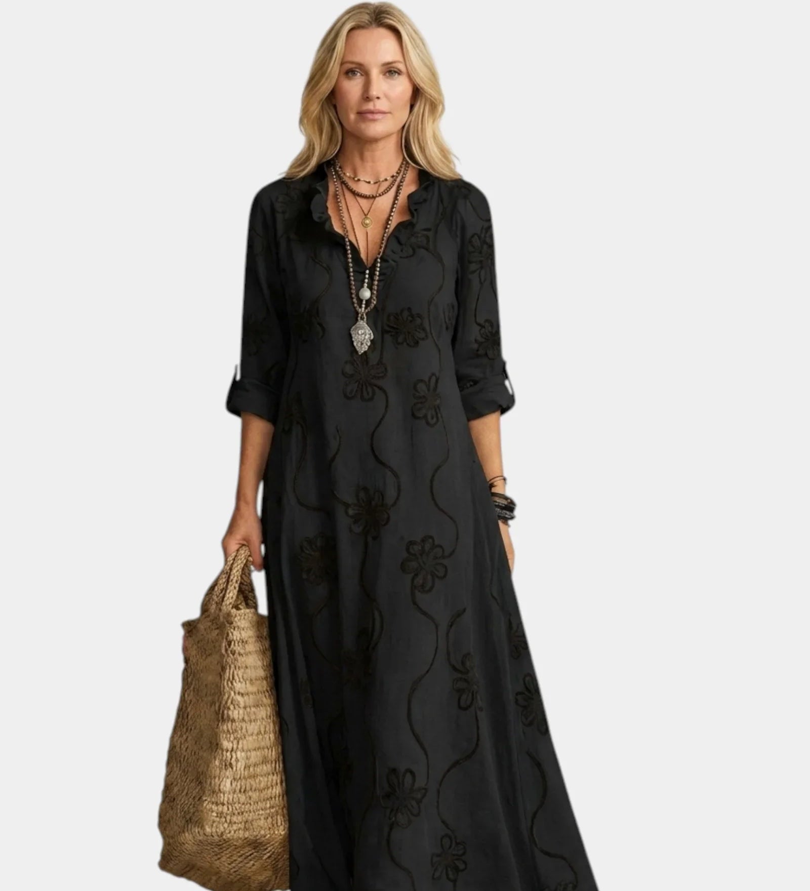 Savina | Maxi dress with embroidery
