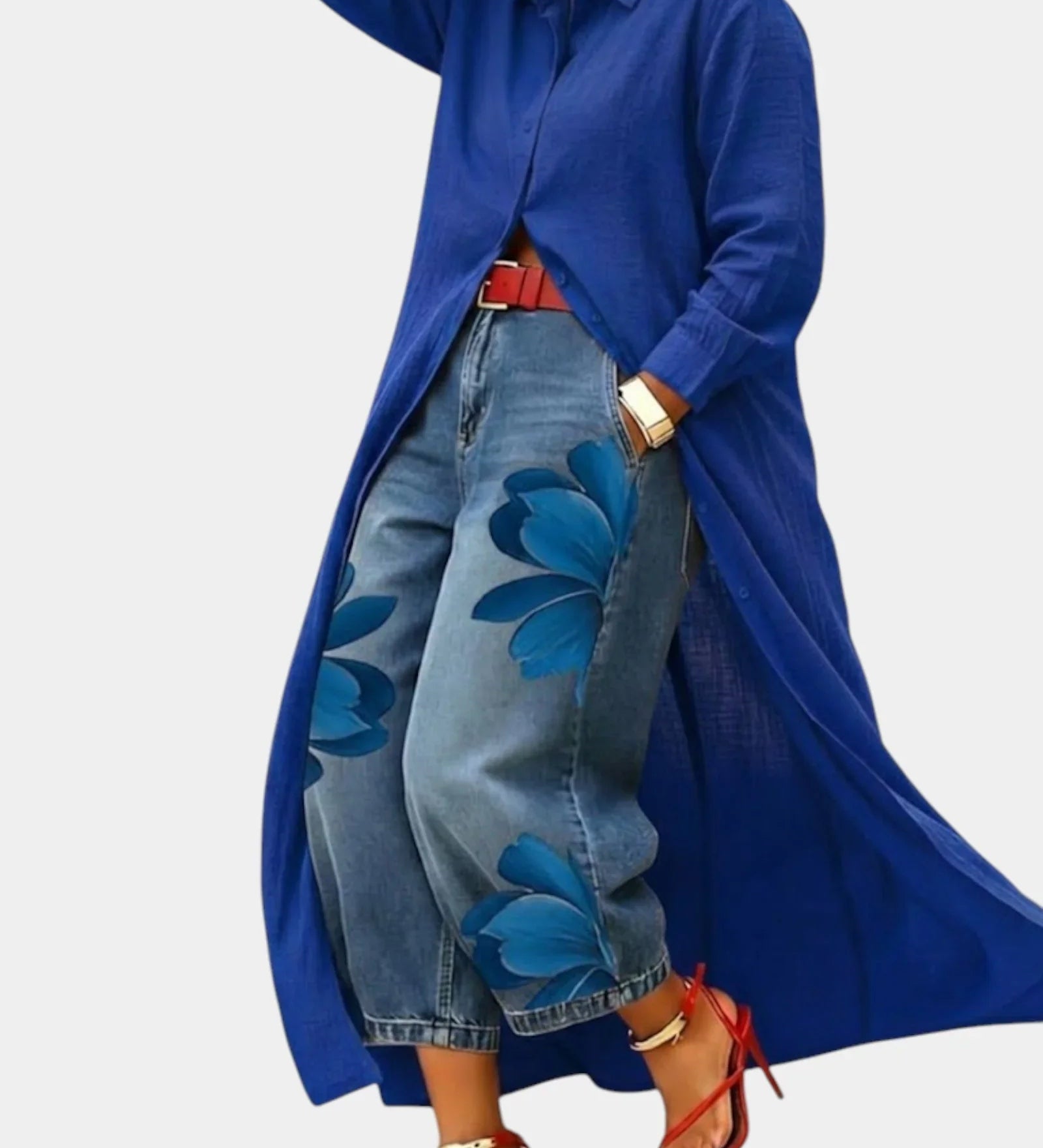 Céliane | Set of wide-leg jeans and dress
