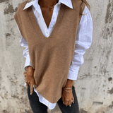 Violaine – Knitted Sleeveless Cardigan
