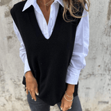 Violaine – Knitted Sleeveless Cardigan