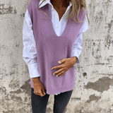 Violaine – Knitted Sleeveless Cardigan