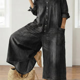 Ilona - Cotton Denim Jumpsuit