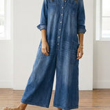 Ilona - Cotton Denim Jumpsuit