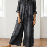 Ilona - Cotton Denim Jumpsuit