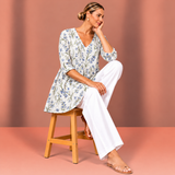 Lenora | Long Blouse with V-Neck