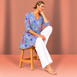 Josie | Long Blouse with V-Neck
