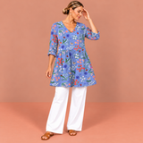 Josie | Long Blouse with V-Neck