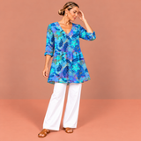 April | Long Blouse with V-Neck